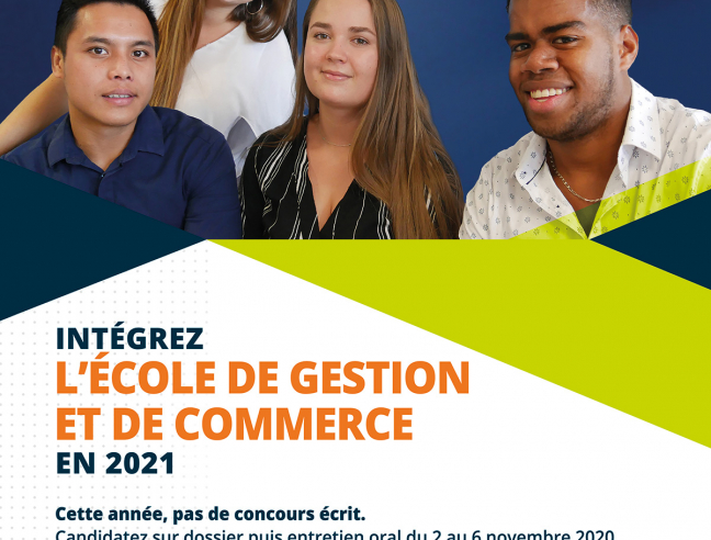 Intégrez l'Ecole de gestion et de commerce en 2021